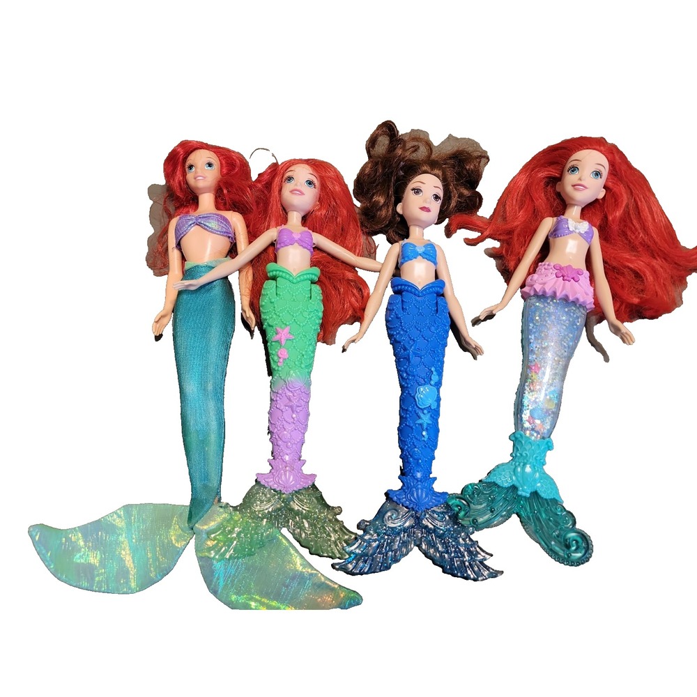 Disney Ariel the Little Mermaid Dolls and her sister Barbie
